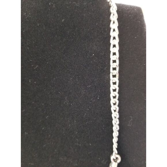 TWELVE inch necklace with large blue stone n130 - Picture 5 of 11